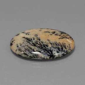 Ágata dendrítica multicolorido natural 23,90ct, corte oval, opaco