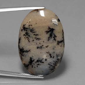 Ágata dendrítica multicolorido natural 26,13ct, corte oval, opaco