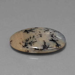 Ágata dendrítica multicolorido natural 26,13ct, corte oval, opaco