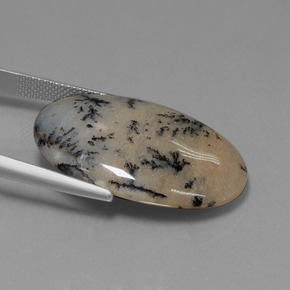 Ágata dendrítica multicolorido natural 26,13ct, corte oval, opaco