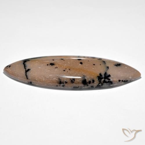 Ágata Dendrítica Brown-Black Natural 37.71ct, Marquesa, Opaco