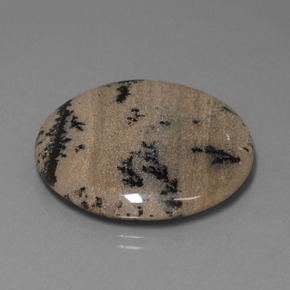 Ágata dendrítica multicolorido natural 36,61ct, corte redondo, opaco
