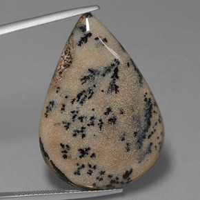 Ágata Dendrítica Multicolorido Natural 28.31ct, Formato de pêra, Opaco