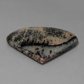Ágata dendrítica multicolorido natural 44,44ct, forma extravagante, opaco