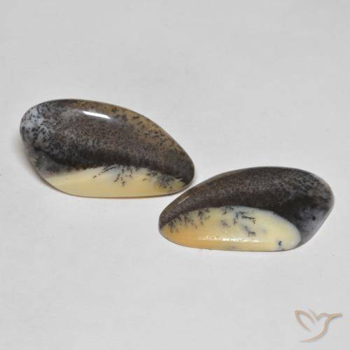 Pedras preciosas de Ágata Dendrítica Brown-Black natural de 38.04 ct, Chique, Opaco