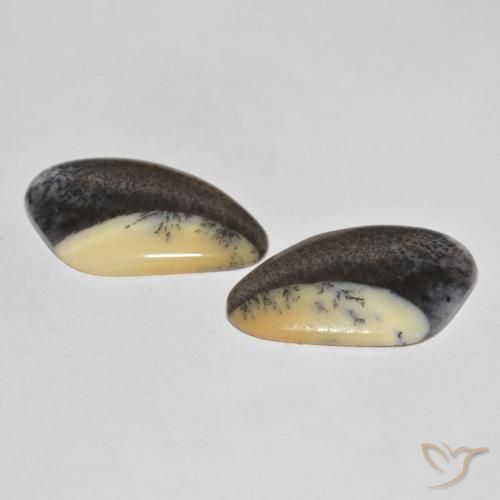 Pedras preciosas de Ágata Dendrítica Brown-Black natural de 38.04 ct, Chique, Opaco