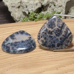 Pedras preciosas de ágata dendrítica multicolorido natural de 46,33 ct, formato de pêra, translúcido