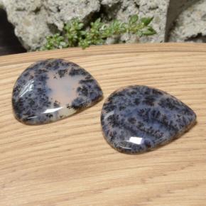 Pedras preciosas de ágata dendrítica multicolorido natural de 46,33 ct, formato de pêra, translúcido