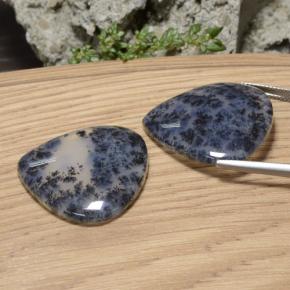 Pedras preciosas de ágata dendrítica multicolorido natural de 46,33 ct, formato de pêra, translúcido