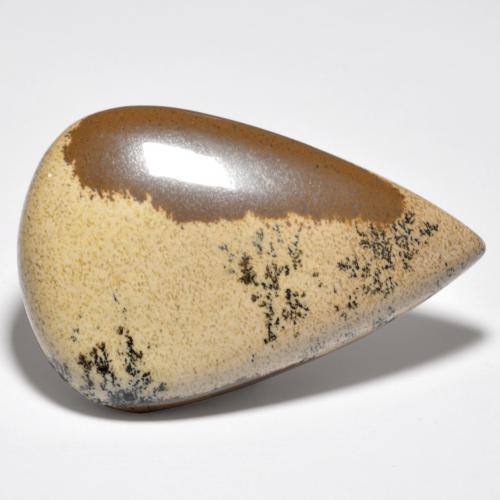 Ágata dendrítica multicolorido natural 42,10ct, formato de pêra, opaco