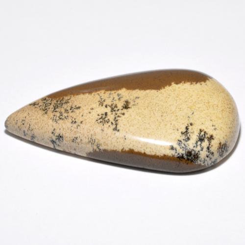 Ágata dendrítica multicolorido natural 42,10ct, formato de pêra, opaco