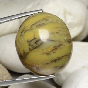 Ágata dendrítica multicolorido natural 30,23ct, corte oval, opaco