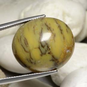 Ágata dendrítica multicolorido natural 30,23ct, corte oval, opaco