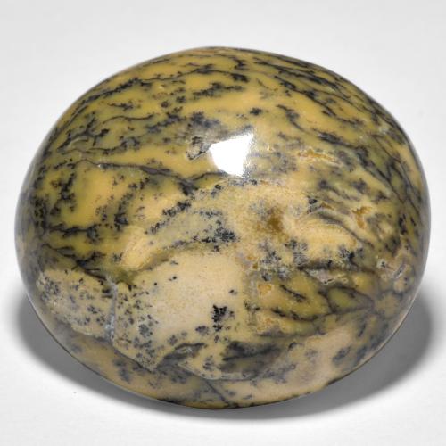 Ágata dendrítica multicolorido natural 35,83ct, corte oval, opaco