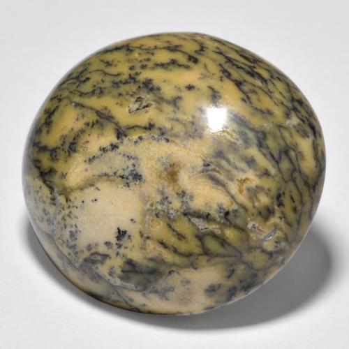 Ágata dendrítica multicolorido natural 35,83ct, corte oval, opaco