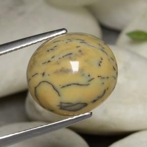Ágata dendrítica multicolorido natural 6,05ct, corte oval, opaco