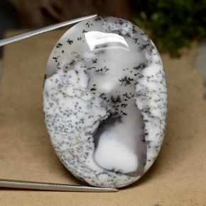 Ágata dendrítica multicolorido natural 99,91ct, corte oval, translúcido