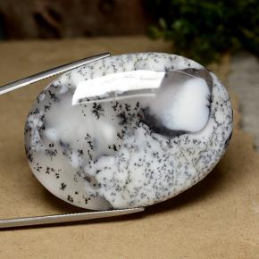 Ágata dendrítica multicolorido natural 99,91ct, corte oval, translúcido