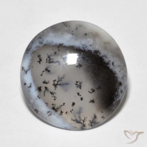 Ágata Dendrítica Multicolorido Natural 7.84ct, Redondo, Translúcido