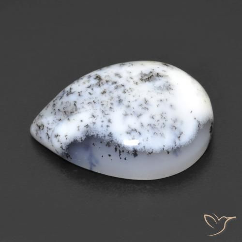 Ágata Dendrítica Multicolorido Natural 8.82ct, Formato de pêra, Opaco