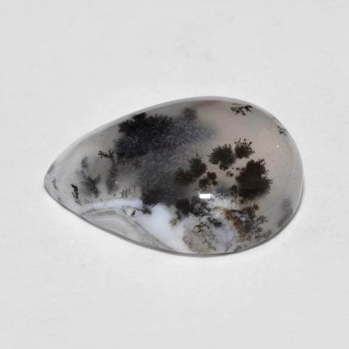 Ágata dendrítica multicolorido natural 8,16ct, formato de pêra, translúcido