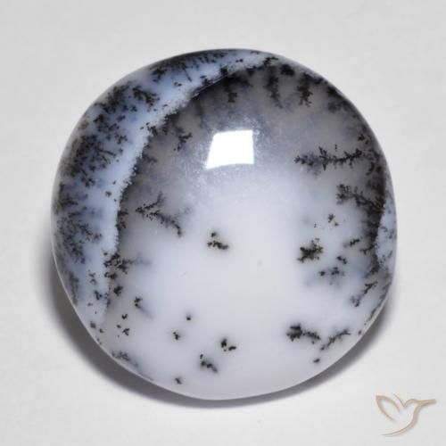 Ágata Dendrítica Multicolorido Natural 14.83ct, Corte Redondo, Opaco