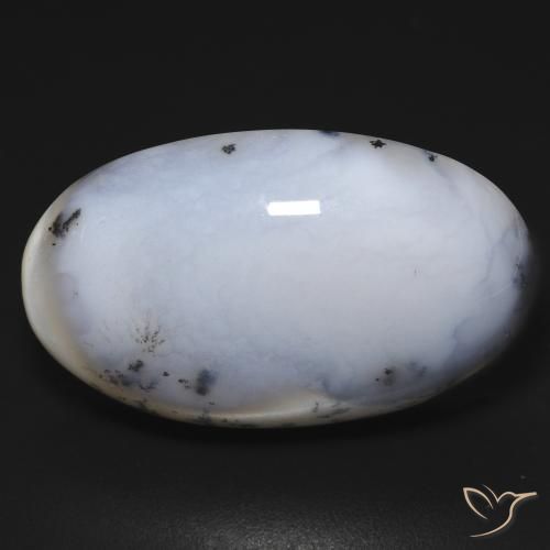 28.10ct Natural branco com preto Ágata Dendrítica, oval, Opaco