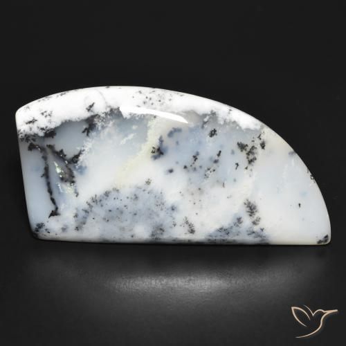 Ágata Dendrítica Fantasia 41,89 ct, 40 x 21,2 mm da Índia, Photo A