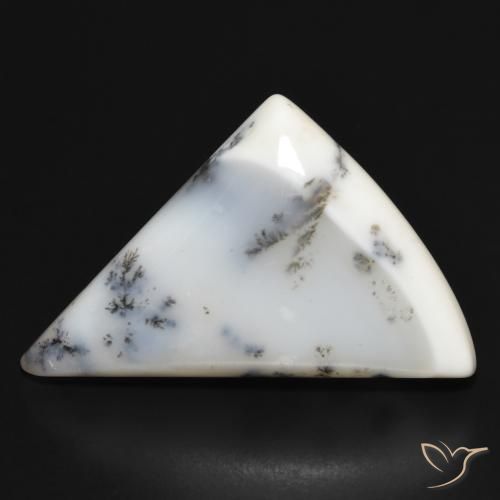 34.04ct Natural branco com preto Ágata Dendrítica, Chique, Opaco