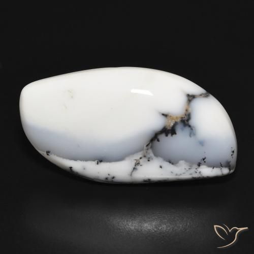 20.34ct Natural branco com preto Ágata Dendrítica, Chique, Opaco