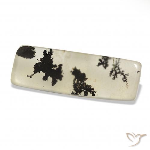 Ágata Dendrítica Multicolorido Natural 6.39ct, baguete, Transparente