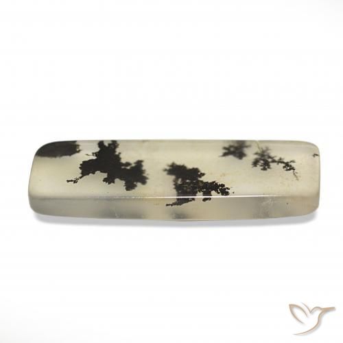 Ágata Dendrítica Multicolorido Natural 6.39ct, baguete, Transparente