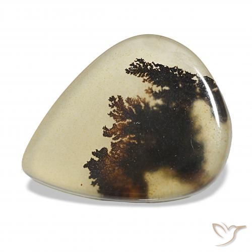 4.62ct Multicolorido Ágata Dendrítica, Formato de pêra, Transparente