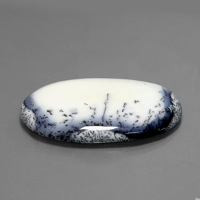 Calcedônia dendrítica multicolorido natural 130,05ct, corte oval, opaco