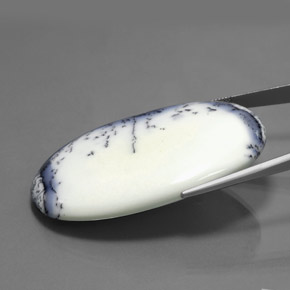 Calcedônia dendrítica multicolorido natural 130,05ct, corte oval, opaco