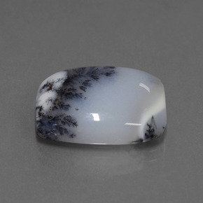 Calcedônia dendrítica multicolorido natural 11,56ct, almofada cortada, translúcido