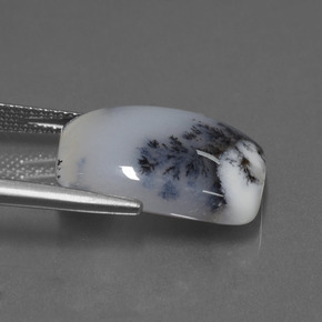 Calcedônia dendrítica multicolorido natural 11,56ct, almofada cortada, translúcido
