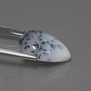 Calcedônia Dendrítica Multicolorido Natural 7.17ct, Formato de pêra, Translúcido