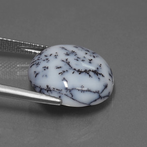 Calcedônia Dendrítica Multicolorido Natural 9.76ct, Corte Redondo, Opaco