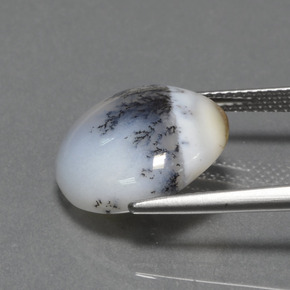 Calcedônia dendrítica multicolorido natural 7,74ct, corte redondo, opaco