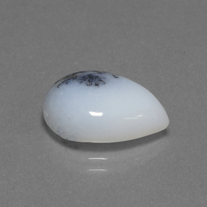 Calcedônia Dendrítica Multicolorido Natural 6.98ct, Formato de pêra, Translúcido