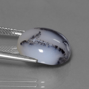 Calcedônia dendrítica multicolorido natural 11,38ct, corte redondo, translúcido