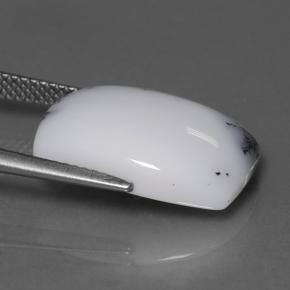 Calcedônia Dendrítica Multicolorido Natural 10.95ct, Almofada cortada, Opaco