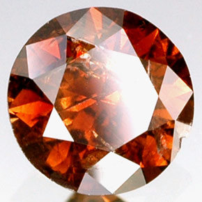 Diamante Orangy Cognac Natural 0.62ct, Corte Redondo, SI-I1
