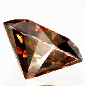 Diamante Orangy Cognac Natural 0.62ct, Corte Redondo, SI-I1