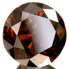 Diamante laranja natural 0,85ct, corte redondo, SI-I1