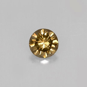 Diamante marrom natural 0,30ct, corte redondo, VS