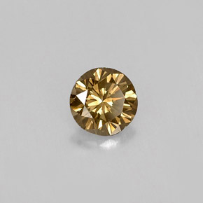 Diamante marrom natural 0,30ct, corte redondo, VS