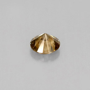 Diamante marrom natural 0,30ct, corte redondo, VS