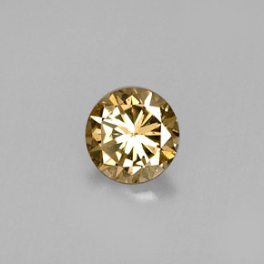 Diamante marrom natural 0,37ct, corte redondo, VS
